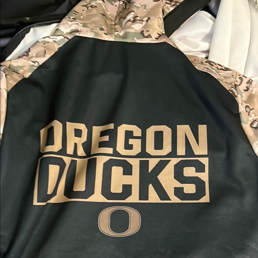 Oregon Ducks Camouflage Jacket. Runs big